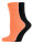 NUR DIE Bio Baumwolle GOTS Komfort Socke 2er Pack - orange/schwarz - Gr&ouml;&szlig;e 39-42