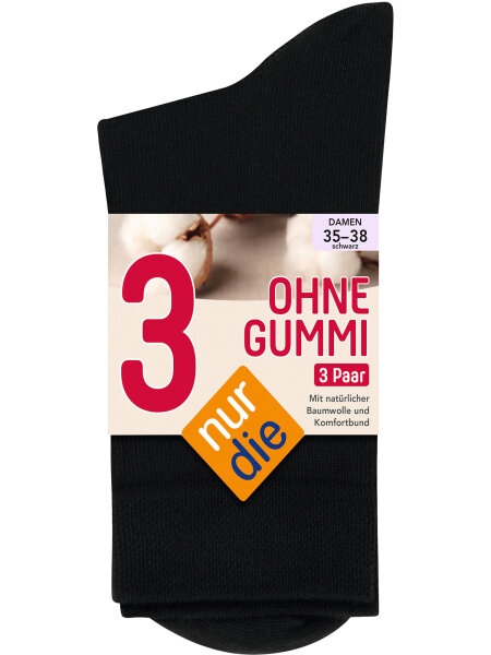NUR DIE Socken Ohne Gummi 3er Pack