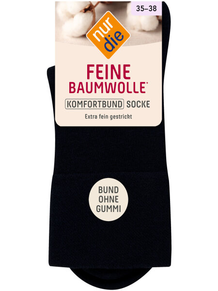 NUR DIE Socke Feine Baumwolle Komfort