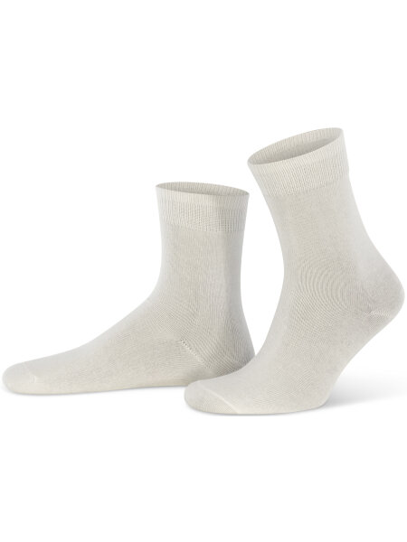 NUR DIE Socken Classic Baumwolle 2er Pack - weiß - 35-38