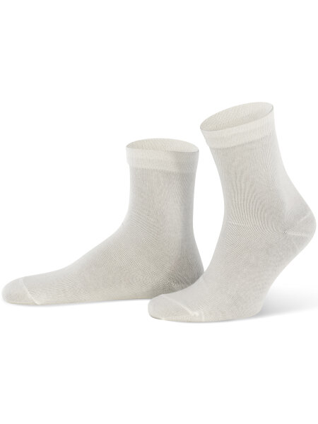 NUR DIE Socken Ohne Gummi 3er Pack - weiß - 35-38