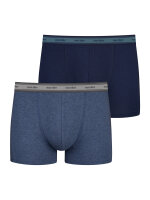 NUR DER Boxer Organic Cotton 2er Pack - blau/blau melange - Größe 7 | XL | 54