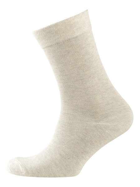 NUR DER Socken Ohne Gummi 3er Pack - beigemelange - Größe 43-46